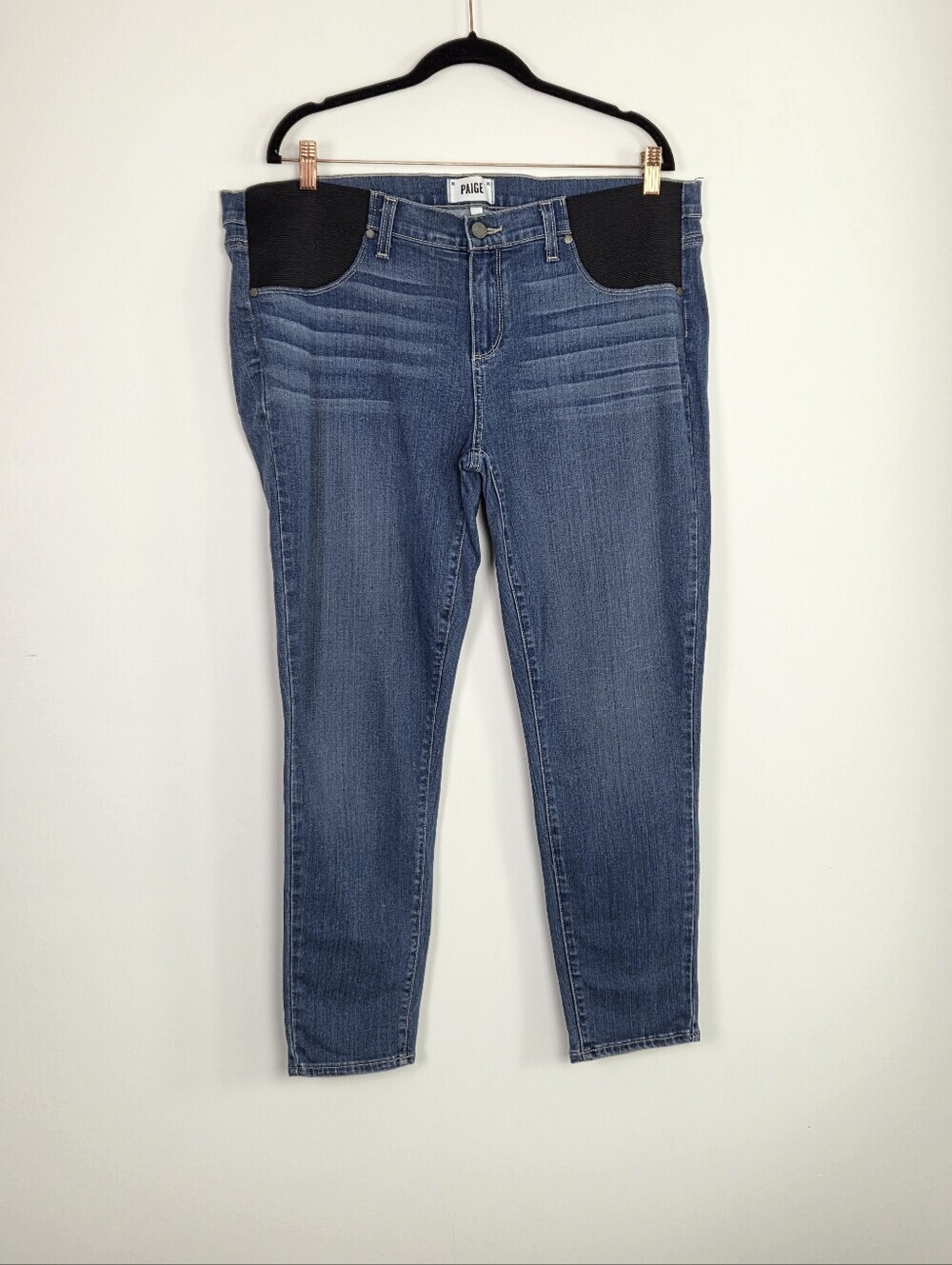 PAIGE Henderson DNM697 Maternity Verdugo Ankle Blue Jeans size 34